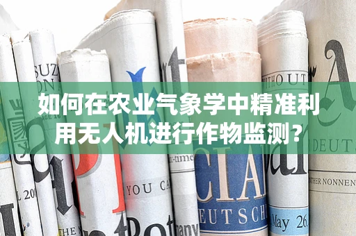 如何在农业气象学中精准利用无人机进行作物监测？