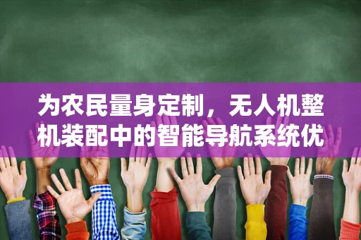 为农民量身定制，无人机整机装配中的智能导航系统优化