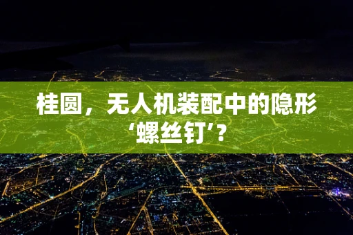 桂圆，无人机装配中的隐形‘螺丝钉’？