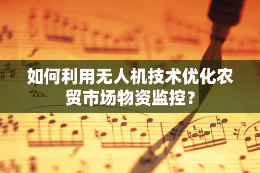如何利用无人机技术优化农贸市场物资监控？