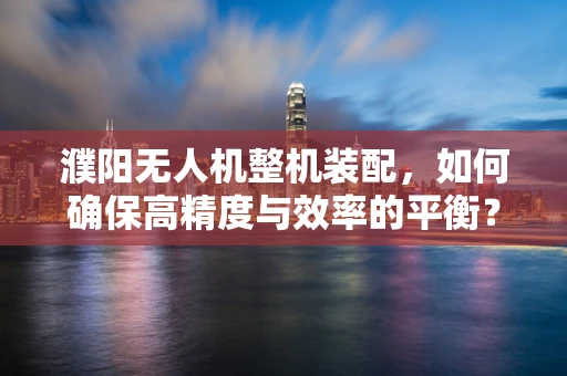 濮阳无人机整机装配，如何确保高精度与效率的平衡？