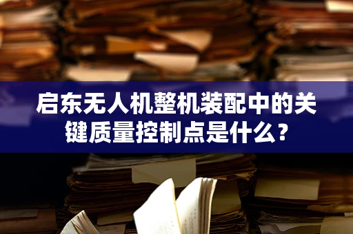 启东无人机整机装配中的关键质量控制点是什么？