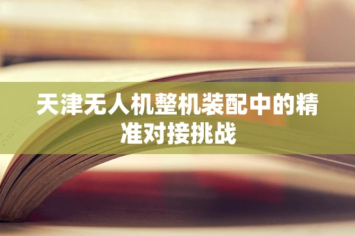 天津无人机整机装配中的精准对接挑战