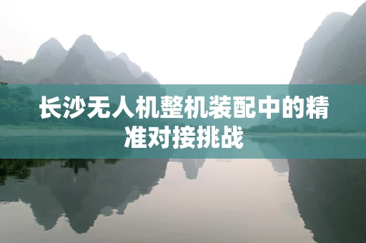 长沙无人机整机装配中的精准对接挑战