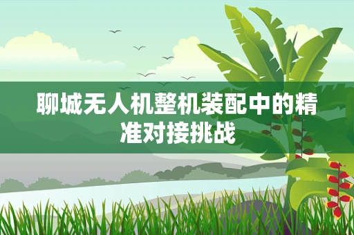 聊城无人机整机装配中的精准对接挑战