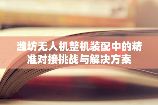 潍坊无人机整机装配中的精准对接挑战与解决方案