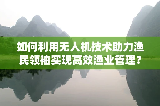 如何利用无人机技术助力渔民领袖实现高效渔业管理？