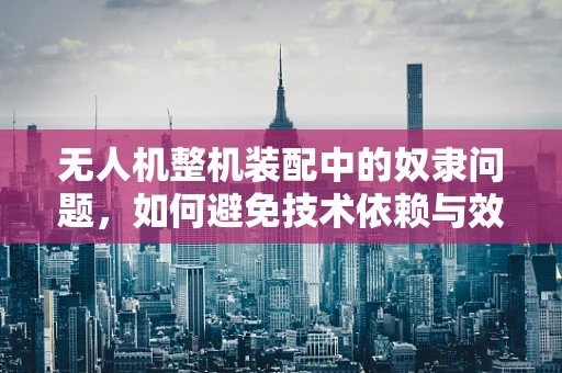 无人机整机装配中的奴隶问题，如何避免技术依赖与效率陷阱？