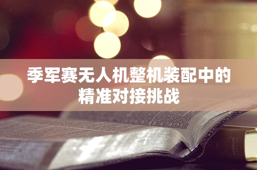 季军赛无人机整机装配中的精准对接挑战
