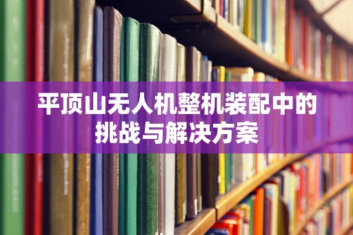 平顶山无人机整机装配中的挑战与解决方案
