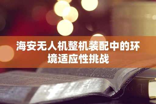 海安无人机整机装配中的环境适应性挑战