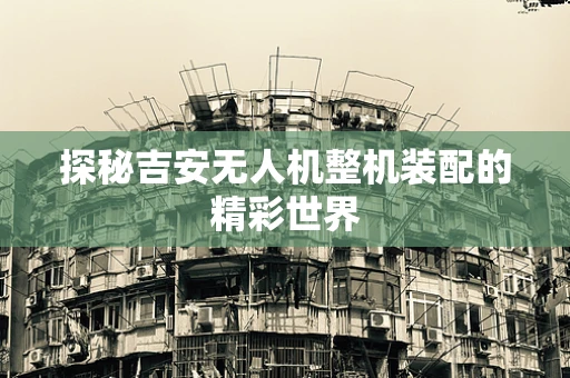 探秘吉安无人机整机装配的精彩世界