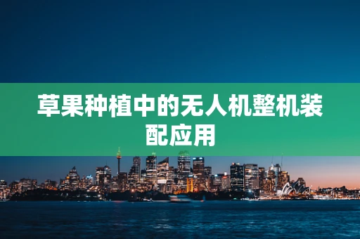 草果种植中的无人机整机装配应用