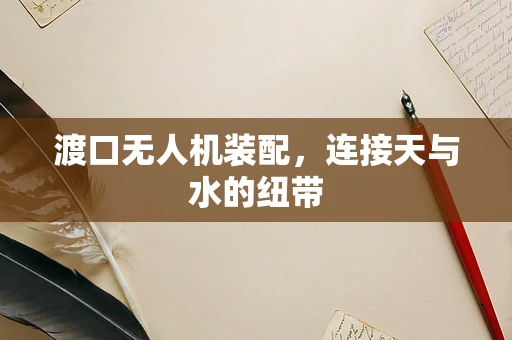 渡口无人机装配，连接天与水的纽带
