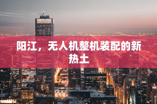阳江，无人机整机装配的新热土