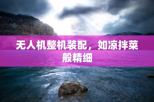 无人机整机装配，如凉拌菜般精细