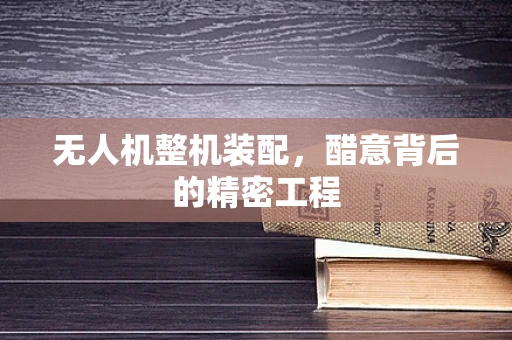 无人机整机装配，醋意背后的精密工程