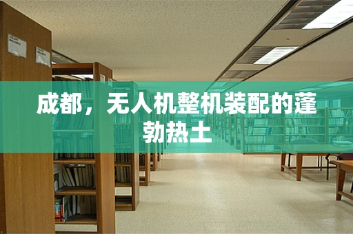 成都，无人机整机装配的蓬勃热土