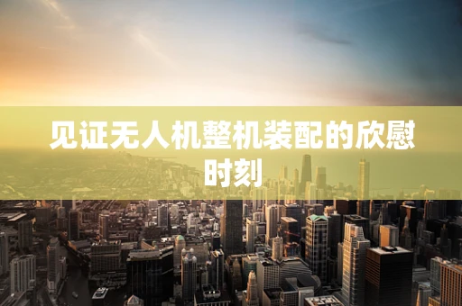 见证无人机整机装配的欣慰时刻