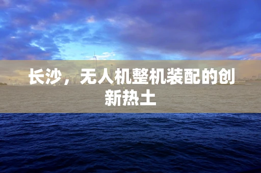 长沙，无人机整机装配的创新热土