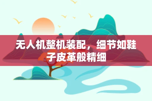 无人机整机装配，细节如鞋子皮革般精细