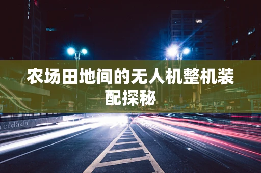 农场田地间的无人机整机装配探秘