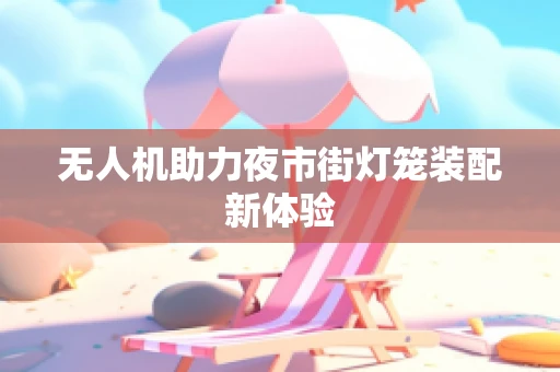无人机助力夜市街灯笼装配新体验