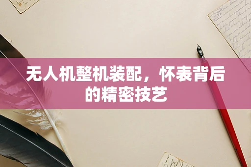 无人机整机装配，怀表背后的精密技艺
