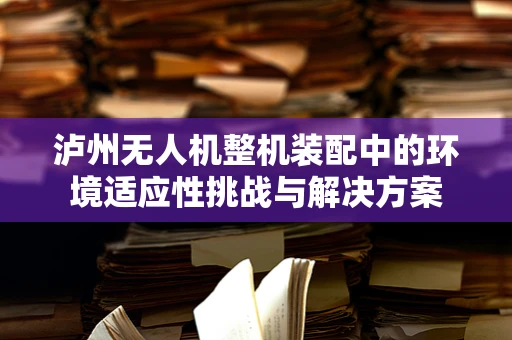 泸州无人机整机装配中的环境适应性挑战与解决方案