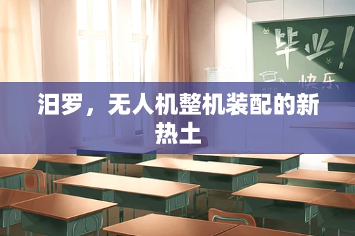汨罗，无人机整机装配的新热土