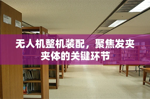 无人机整机装配，聚焦发夹夹体的关键环节