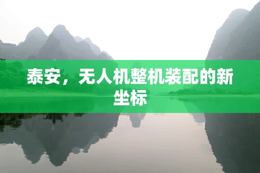 泰安，无人机整机装配的新坐标