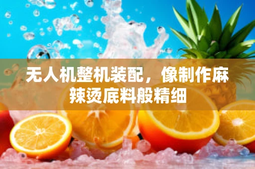 无人机整机装配，像制作麻辣烫底料般精细