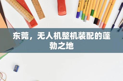 东莞，无人机整机装配的蓬勃之地
