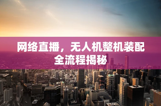 网络直播，无人机整机装配全流程揭秘