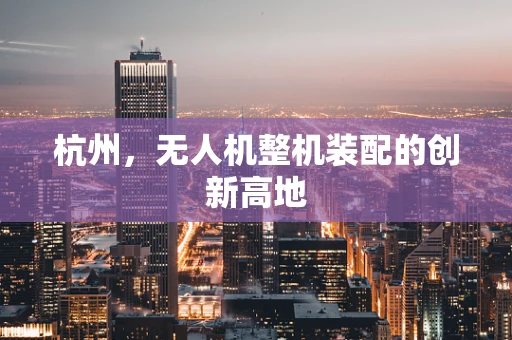 杭州，无人机整机装配的创新高地