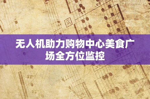 无人机助力购物中心美食广场全方位监控