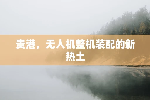 贵港，无人机整机装配的新热土