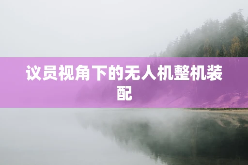 议员视角下的无人机整机装配
