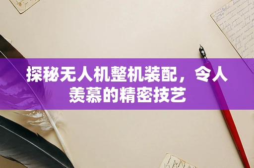 探秘无人机整机装配，令人羡慕的精密技艺