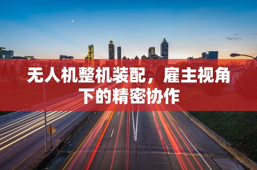 无人机整机装配，雇主视角下的精密协作