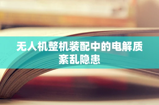 无人机整机装配中的电解质紊乱隐患