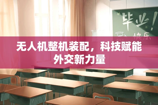 无人机整机装配，科技赋能外交新力量