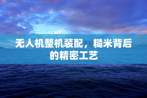 无人机整机装配，糙米背后的精密工艺