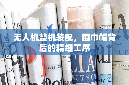无人机整机装配，围巾帽背后的精细工序