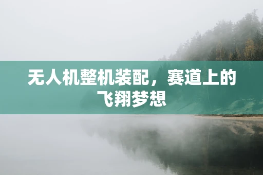 无人机整机装配，赛道上的飞翔梦想