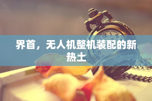界首，无人机整机装配的新热土