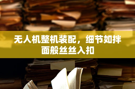 无人机整机装配，细节如拌面般丝丝入扣