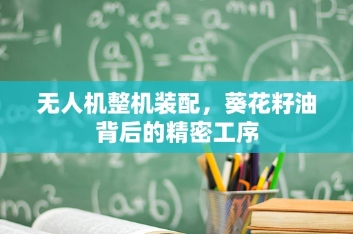 无人机整机装配，葵花籽油背后的精密工序