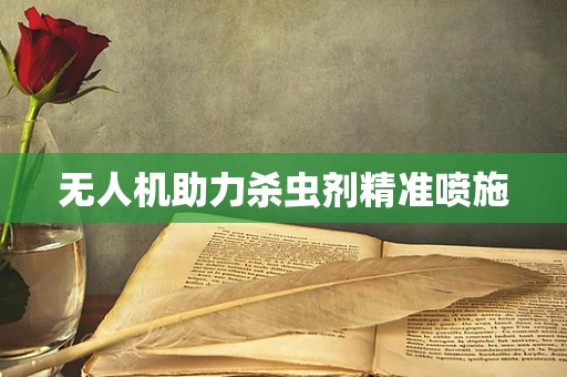 无人机助力杀虫剂精准喷施